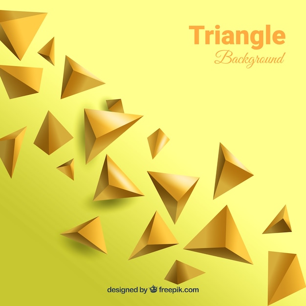 Background with 3d triangles