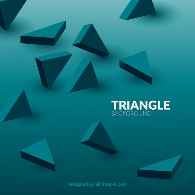 Vettore gratuito sfondo con triangoli 3d