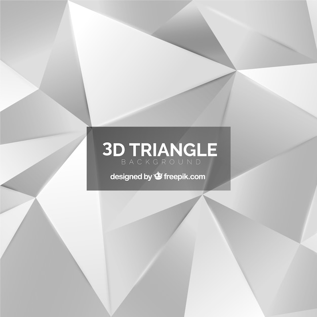 Free vector background with 3d triangles