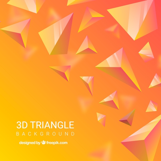 Free vector background with 3d triangles