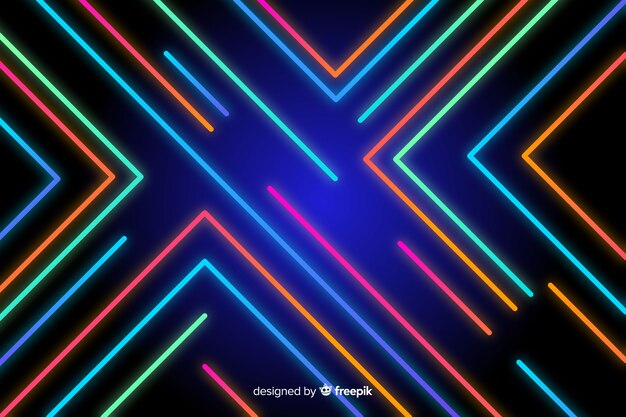 Background with abstract neon shapes