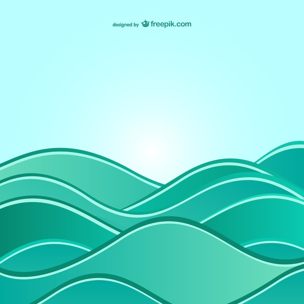 Free vector background with abstract sea waves