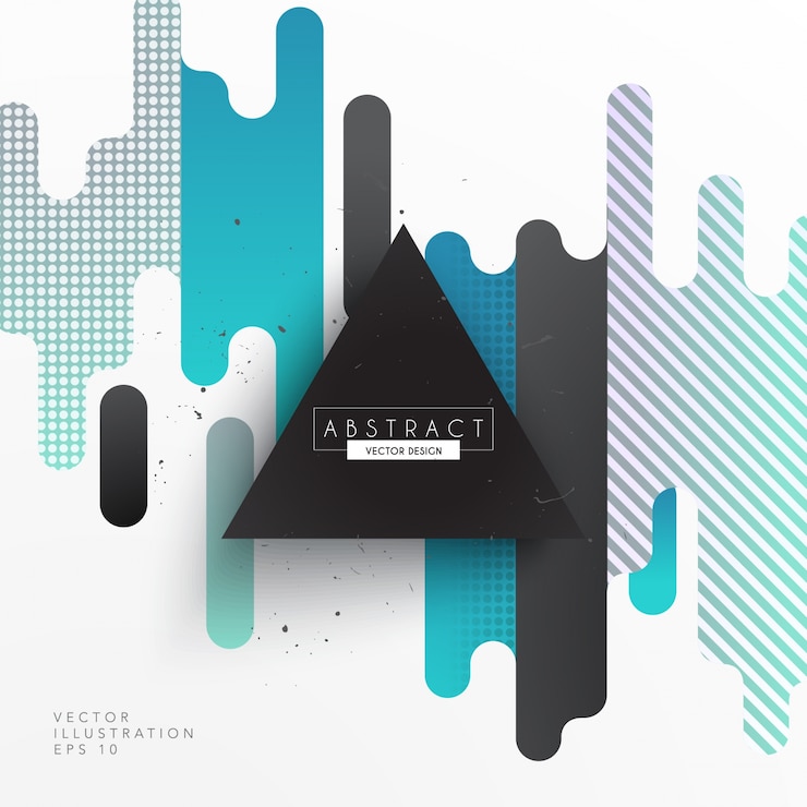 Free Vector background with abstract shapes and blue textures