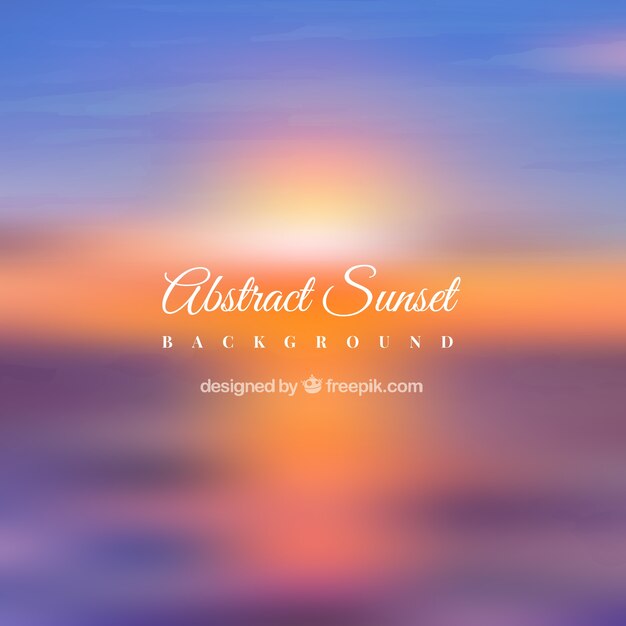 Background with abstract sunset