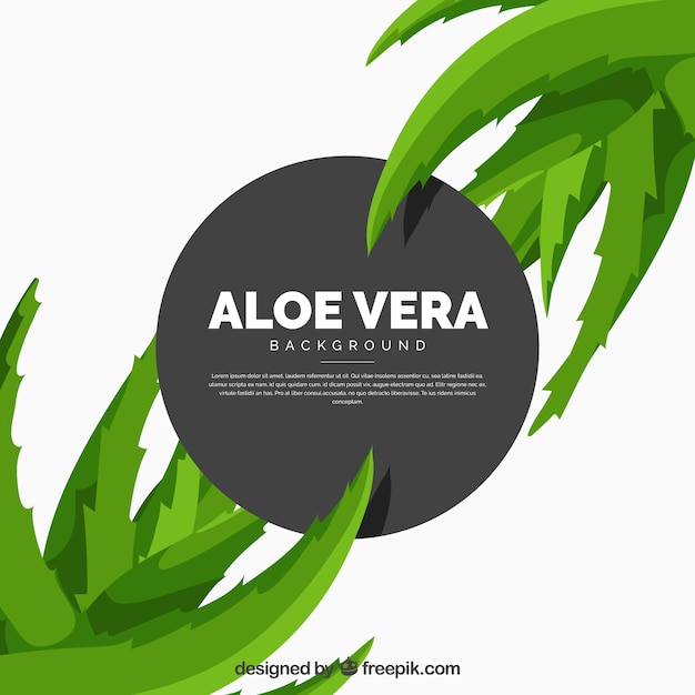 Vettore gratuito sfondo con aloe vera