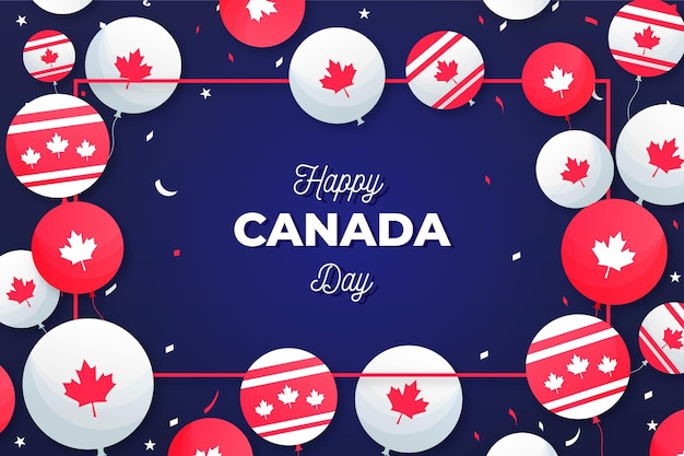 Фон с воздушными шарами на день Канады