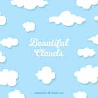 Free vector background with beautiful clouds