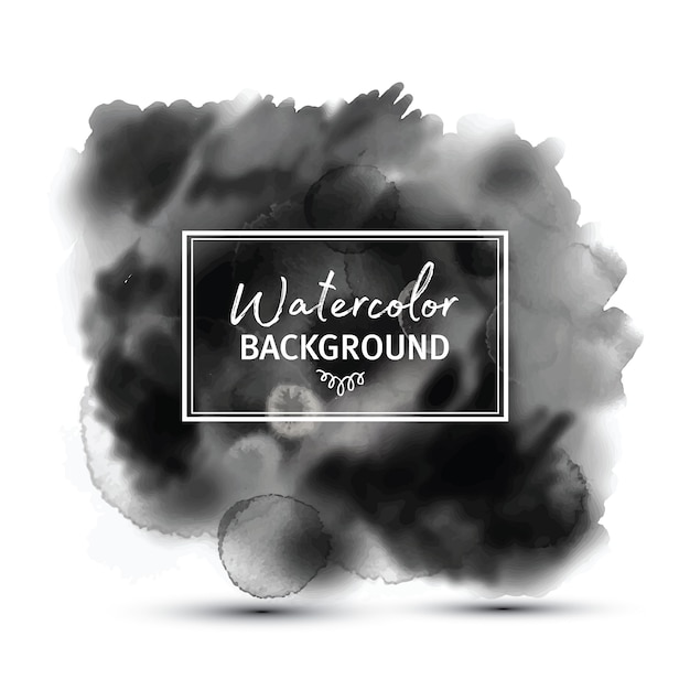Free vector background with black watercolor