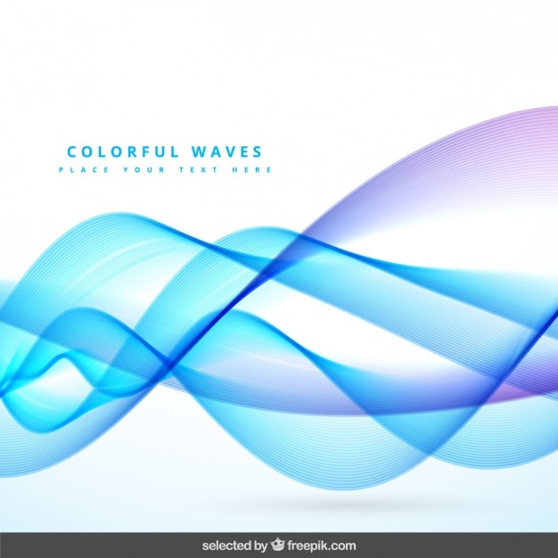 Free vector background with blue and purple waves