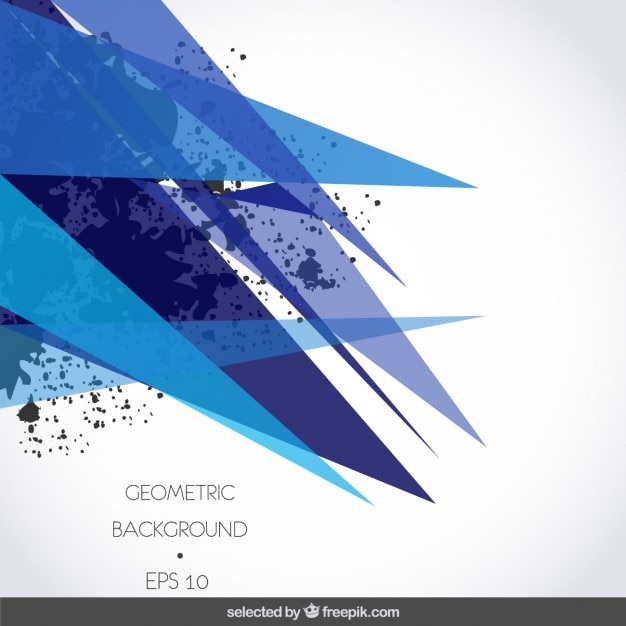 Free vector background with blue triangles and stain