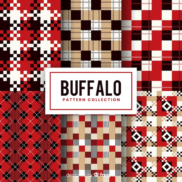 Free vector background with buffalo pattern concept