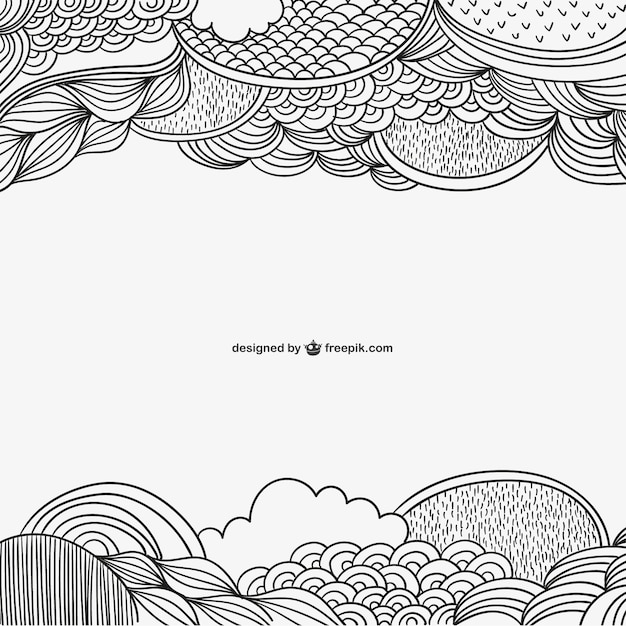 Free vector background with calligraphic ornaments