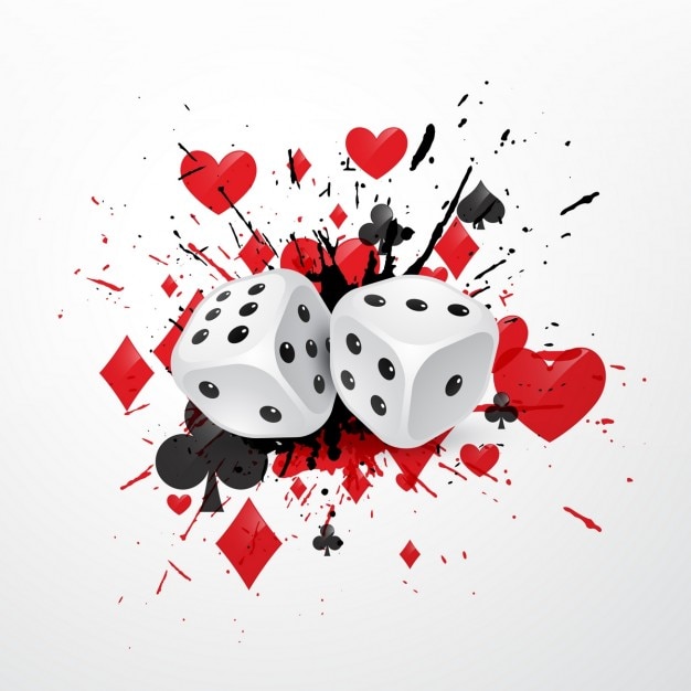 Background with casino dice