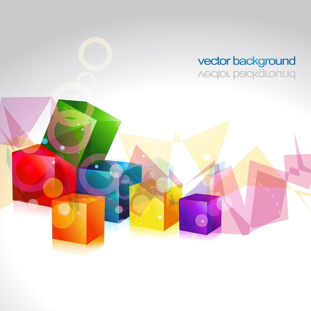 Free vector background with colorful boxes