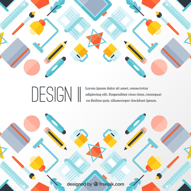 Free vector background with colorful design elements