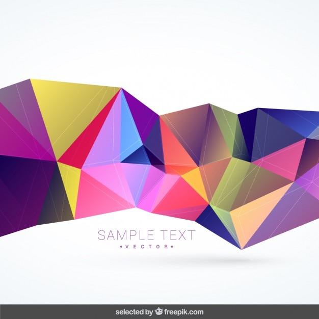 Background with colorful polygonal shape