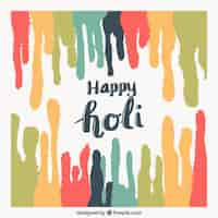 Free vector background with colorful stains for holi festival