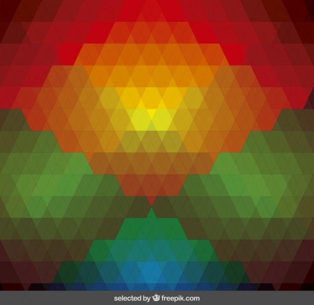 Free vector background with colorful triangles