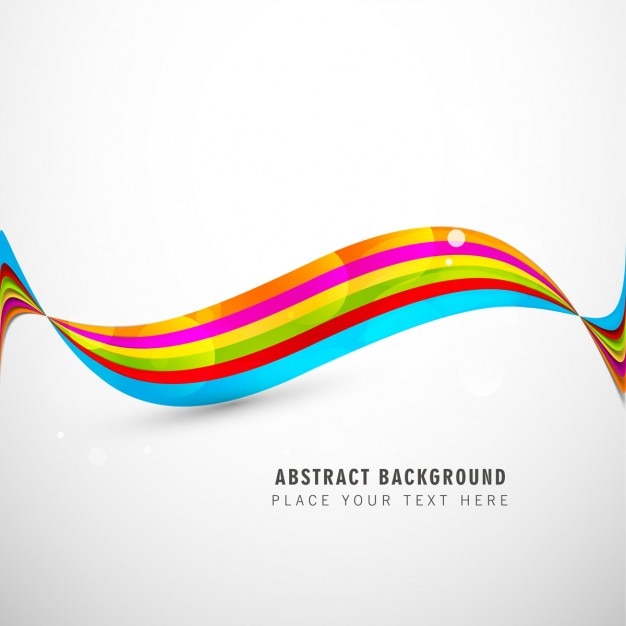 Free vector background with colorful wave