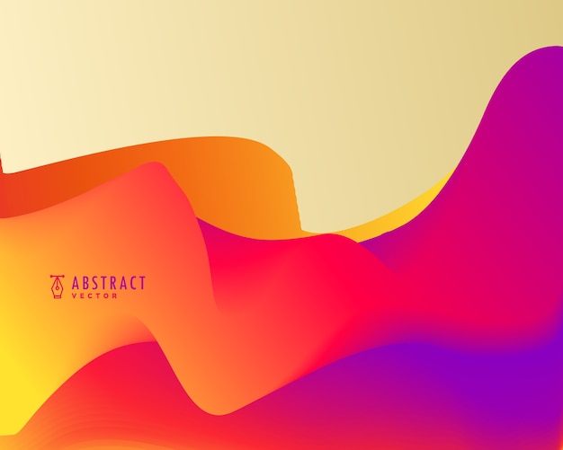 Free vector background with colorful wavy shapes
