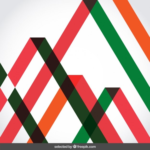 Free vector background with coral and green stripes
