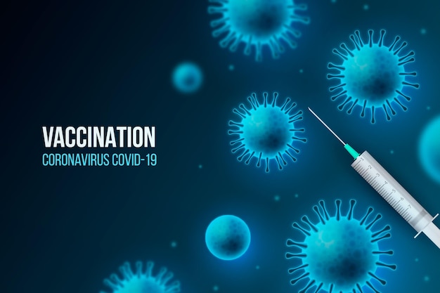 Background with coronavirus vaccination