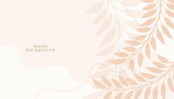 background with decorative leaves design