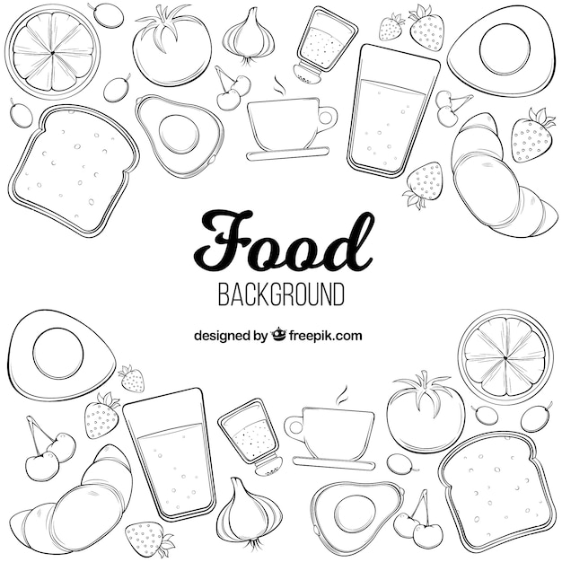 Background with delicious food 
