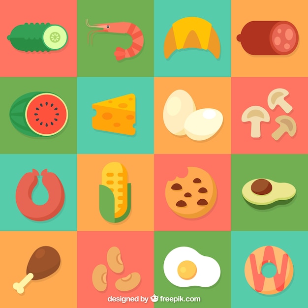 Free vector background with delicious food