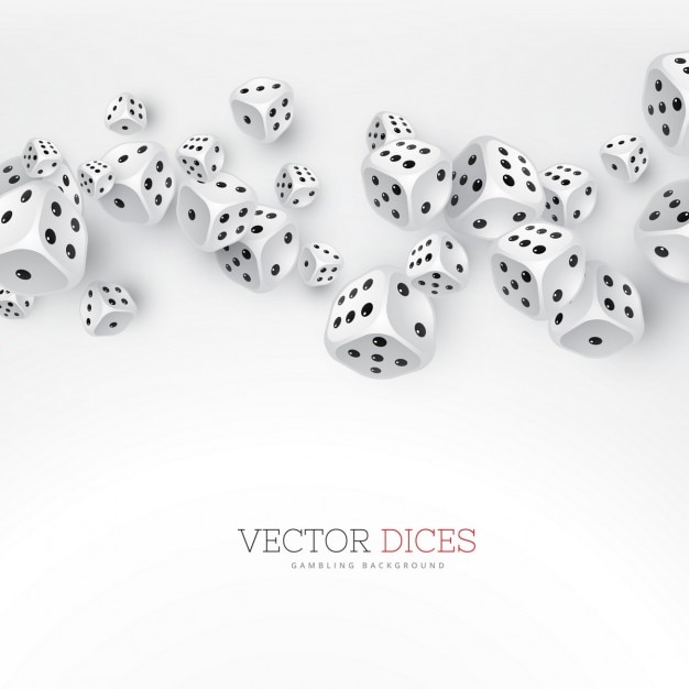 Free Vector background with dice, casino