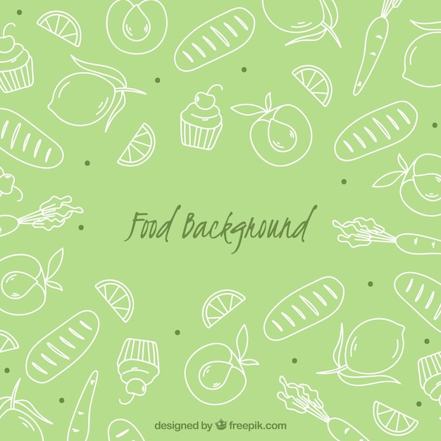Background with different food