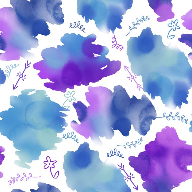 Background with different watercolor stains