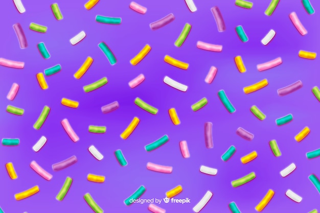 Background with donut glaze and sprinkles