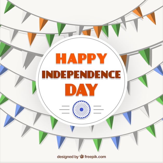 인도 독립 기념일 화 환 배경