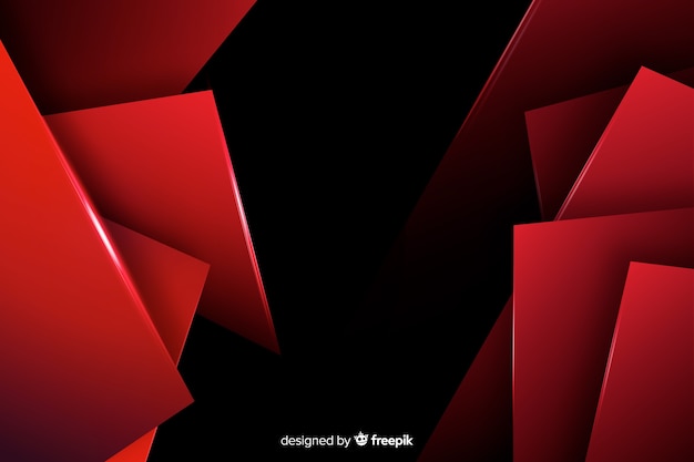 Free vector background with geometric red lights