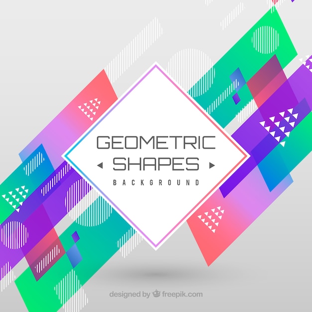 Free vector background with geometric shapes