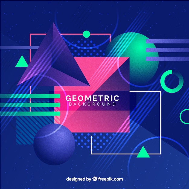 Бесплатное векторное изображение Фон с геометрическими фигурами