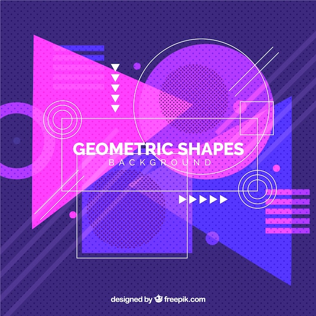 Бесплатное векторное изображение Фон с геометрическими фигурами