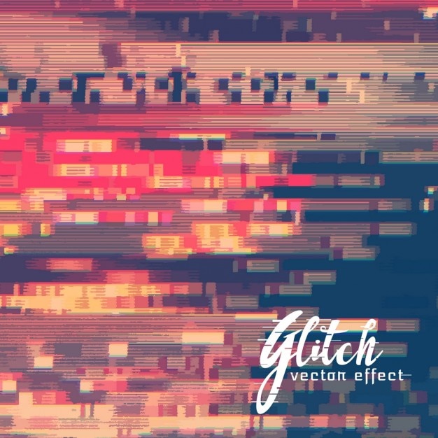 Free vector background with glitch effect