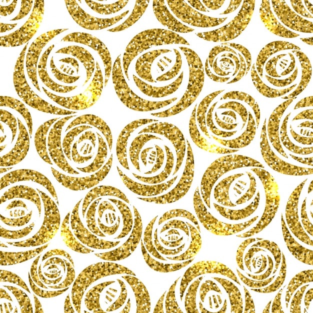 Free vector background with gold flowers