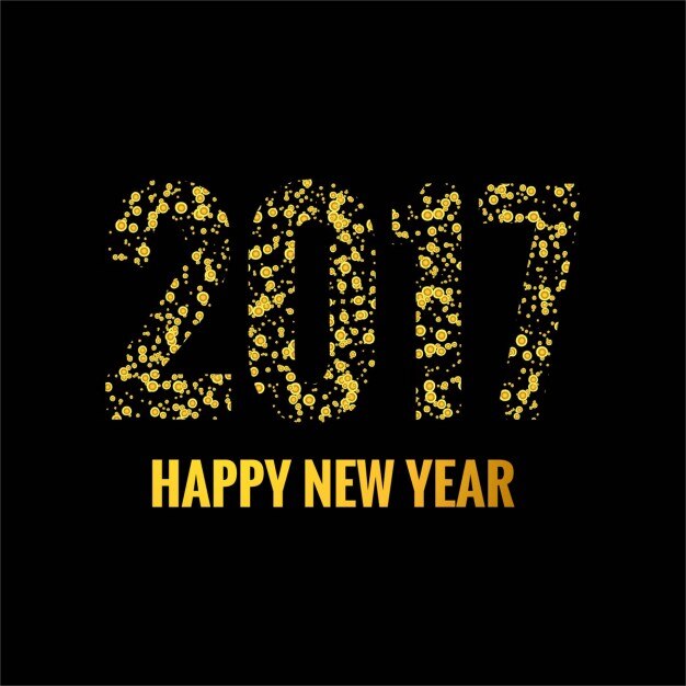 Background with golden numbers for new year
