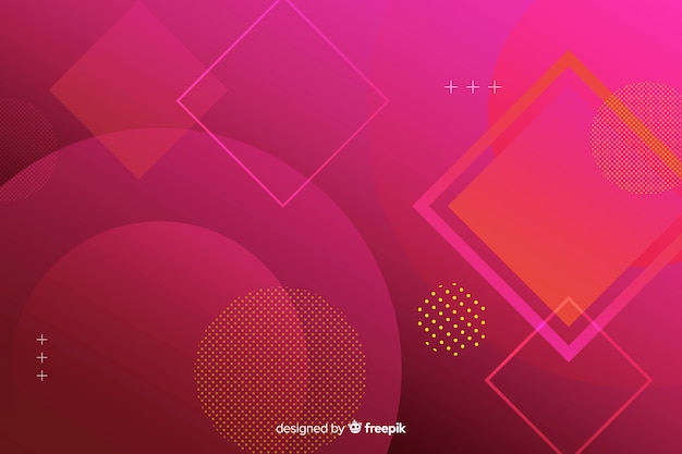 Free vector background with gradient geometric shapes design