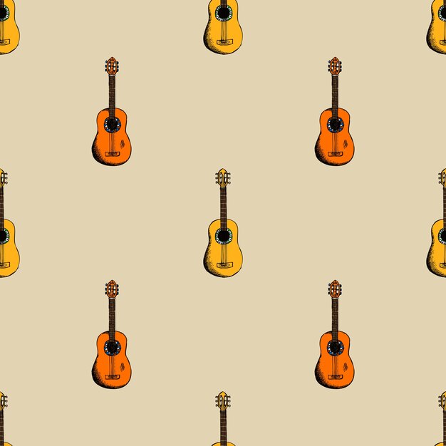 Background with guitar. Sound and acoustic musical instrument. 
