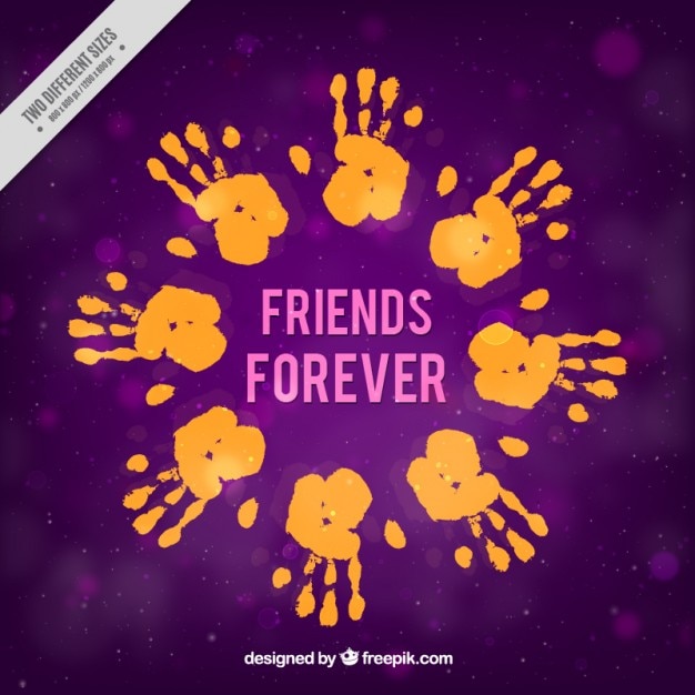 Free vector background with hands of friends