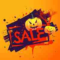 Free vector background with ink blots for halloween sales