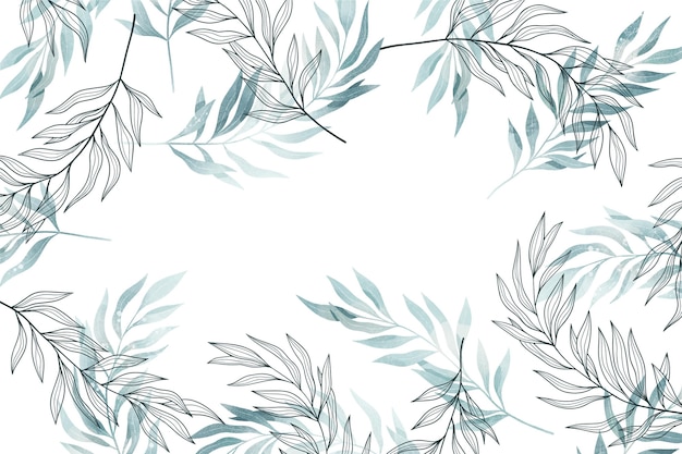 Background with leaves copy space