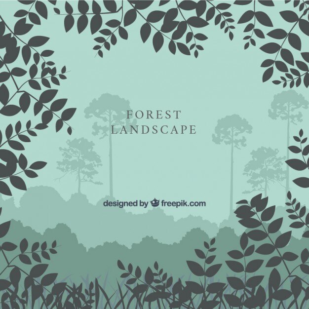 मुफ़्त वेक्टर background with leaves silhouettes