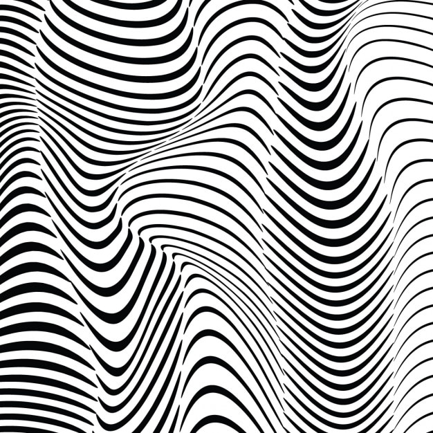 黒と白の3d効果波状ストライプ抽象的な動物のシマウマの背景