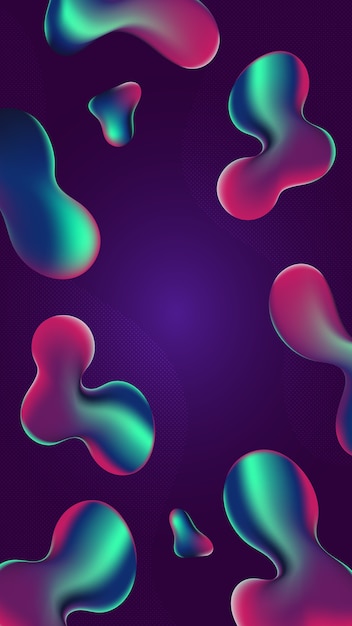 Background with liquid shapes for mobile