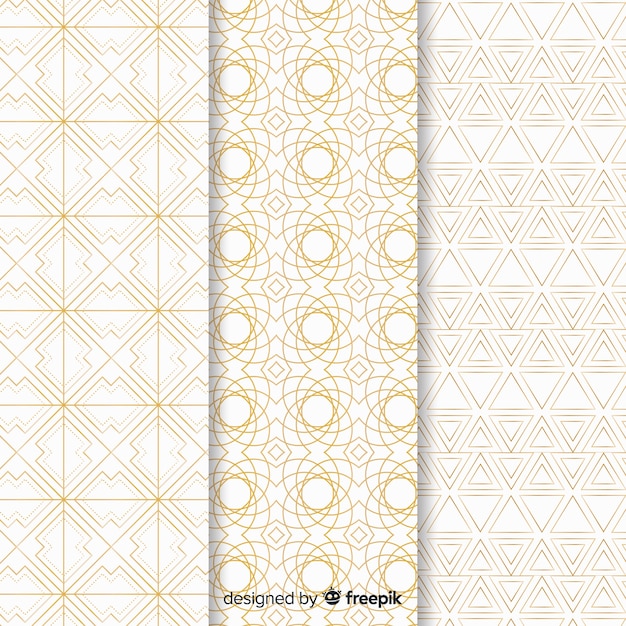 Free vector background with luxury pattern collection